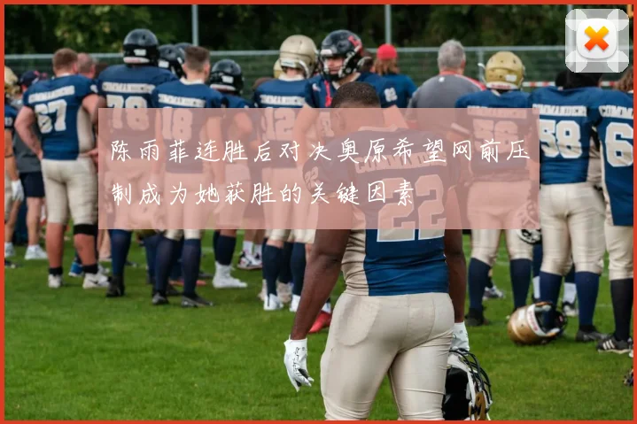 陈雨菲连胜后对决奥原希望网前压制成为她获胜的关键因素